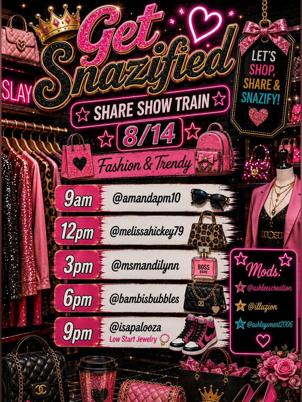 Join me on the Get Snazified Share Show Train! New Themes Every Week 💎☀️🌺